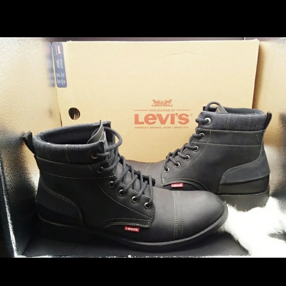 Men's Levi's Artesia Black Denim Boots 9.5